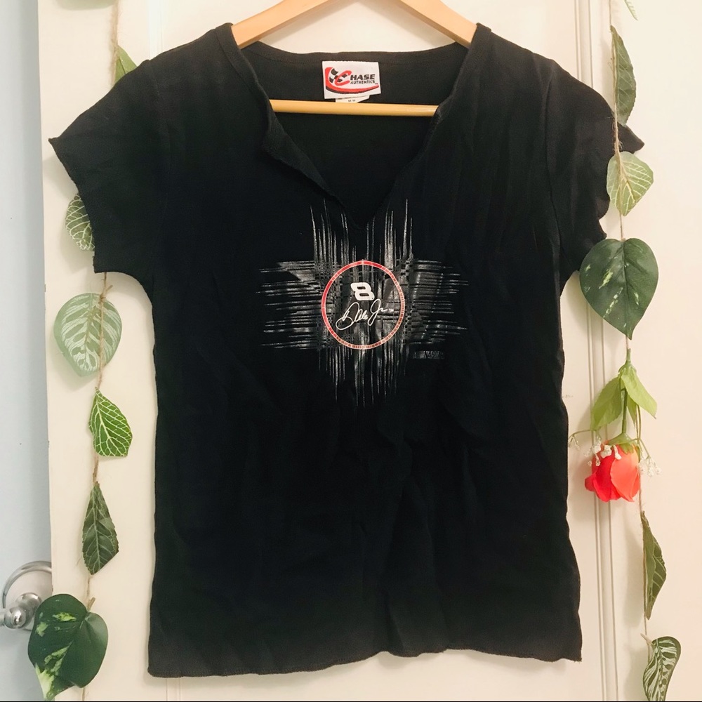 Vintage NASCAR Dale Jr. #8 V-neck T-Shirt